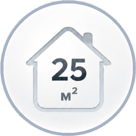 До 25 м²