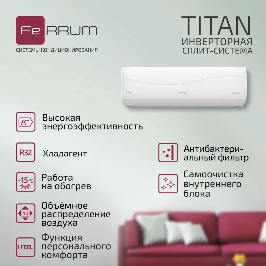 Настенная сплит-система Ferrum TITAN IFIS07VR1/IFOS07VR1